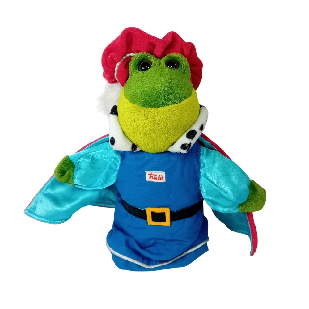 RARE HTF Vintage 90s Y2K Trudi Frog As Prince Plushie Hand Puppet‎ Retro Kidcore